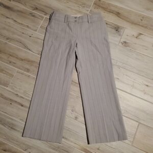 Express Design Studio Correspondent Gray Striped Pant 4 Business Casual Academia